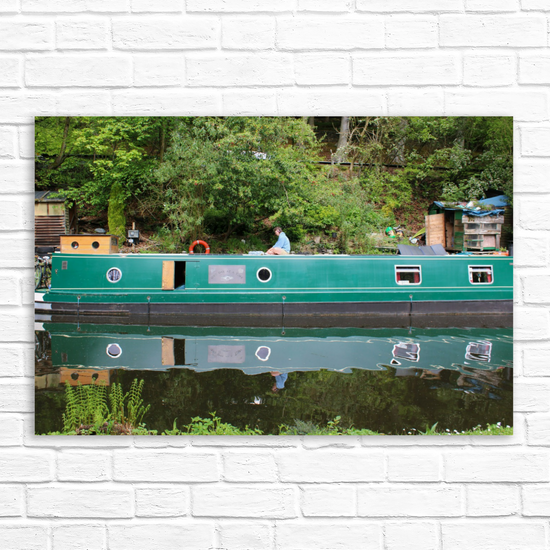 Giclee Mounted Wall Art Prints. Hebden Bridge. The Rochdale Canal. West Yorkshire. England.