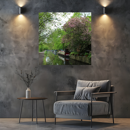 Giclée Mounted Wall Art Prints. Hebden Bridge. The Rochdale Canal. West Yorkshire. England.