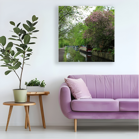 Giclée Mounted Wall Art Prints. Hebden Bridge. The Rochdale Canal. West Yorkshire. England.