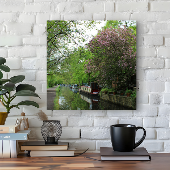 Giclée Mounted Wall Art Prints. Hebden Bridge. The Rochdale Canal. West Yorkshire. England.