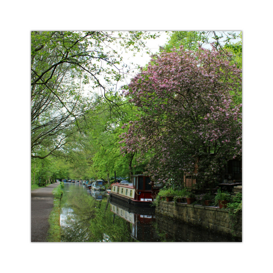 Giclée Mounted Wall Art Prints. Hebden Bridge. The Rochdale Canal. West Yorkshire. England.