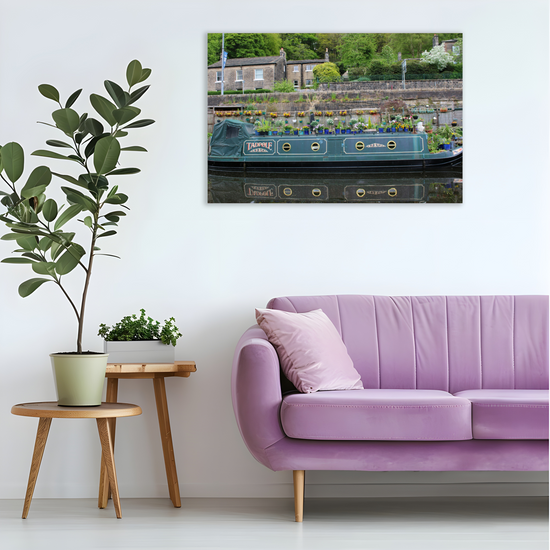 Giclée Mounted Wall Art Prints. Hebden Bridge. The Rochdale Canal. West Yorkshire. England.