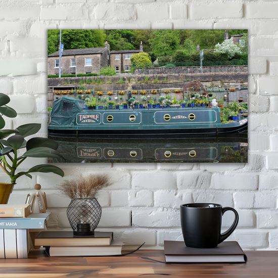 Giclée Mounted Wall Art Prints. Hebden Bridge. The Rochdale Canal. West Yorkshire. England.