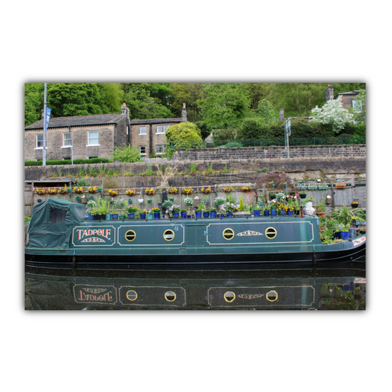 Giclée Mounted Wall Art Prints. Hebden Bridge. The Rochdale Canal. West Yorkshire. England.