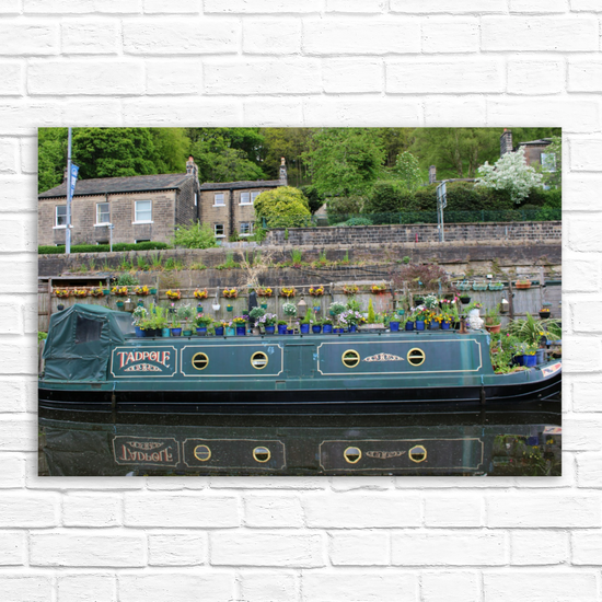 Giclée Mounted Wall Art Prints. Hebden Bridge. The Rochdale Canal. West Yorkshire. England.