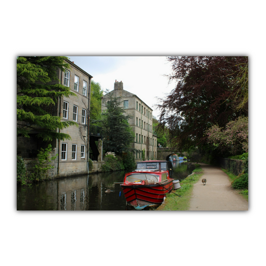 Giclée Mounted Wall Art Prints. Hebden Bridge. The Rochdale Canal. West Yorkshire. England.