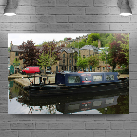 Giclée Mounted Wall Art Prints. Hebden Bridge. The Rochdale Canal. West Yorkshire. England.