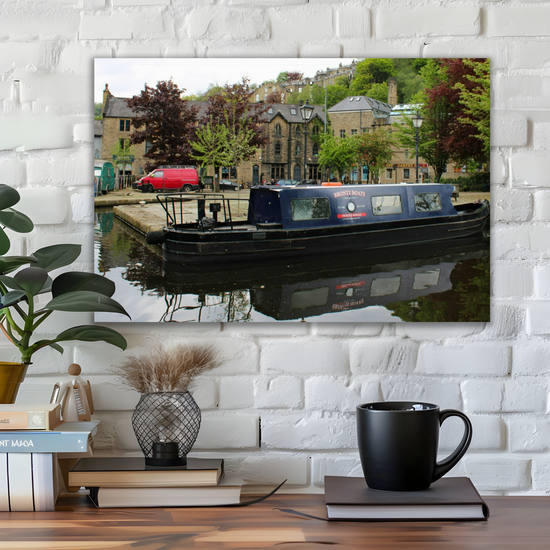 Giclée Mounted Wall Art Prints. Hebden Bridge. The Rochdale Canal. West Yorkshire. England.