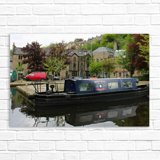 Giclée Mounted Wall Art Prints. Hebden Bridge. The Rochdale Canal. West Yorkshire. England.