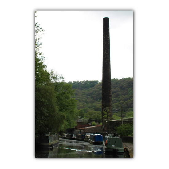 Giclée Mounted Wall Art Prints. Hebden Bridge. The Rochdale Canal. West Yorkshire. England.
