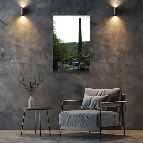 Giclée Mounted Wall Art Prints. Hebden Bridge. The Rochdale Canal. West Yorkshire. England.