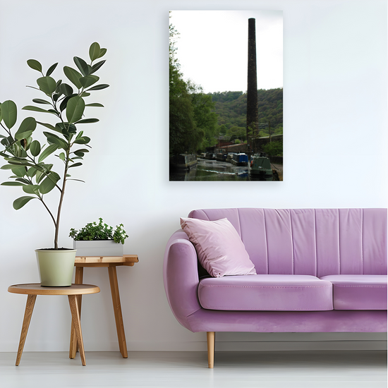 Giclée Mounted Wall Art Prints. Hebden Bridge. The Rochdale Canal. West Yorkshire. England.