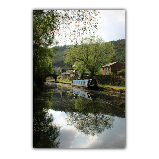 Giclée Mounted Wall Art Prints. Hebden Bridge. The Rochdale Canal. West Yorkshire. England.