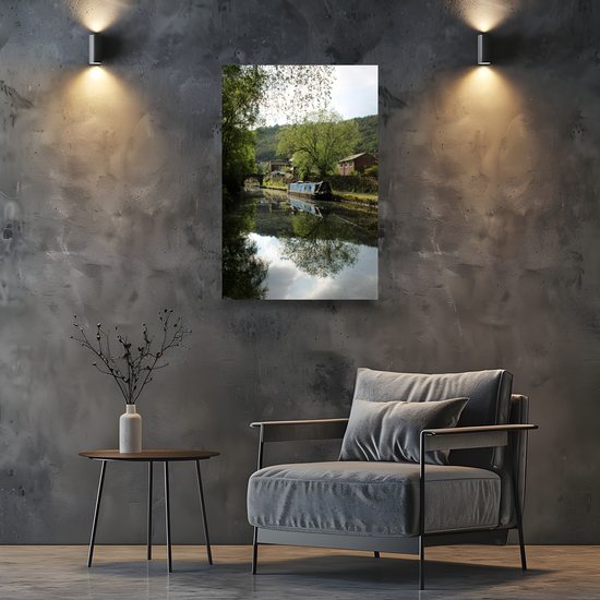 Giclée Mounted Wall Art Prints. Hebden Bridge. The Rochdale Canal. West Yorkshire. England.