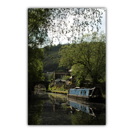 Giclée Mounted Wall Art Prints. Hebden Bridge. The Rochdale Canal. West Yorkshire. England.