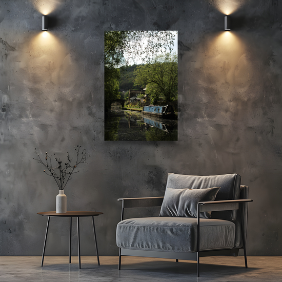Giclée Mounted Wall Art Prints. Hebden Bridge. The Rochdale Canal. West Yorkshire. England.