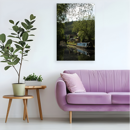 Giclée Mounted Wall Art Prints. Hebden Bridge. The Rochdale Canal. West Yorkshire. England.