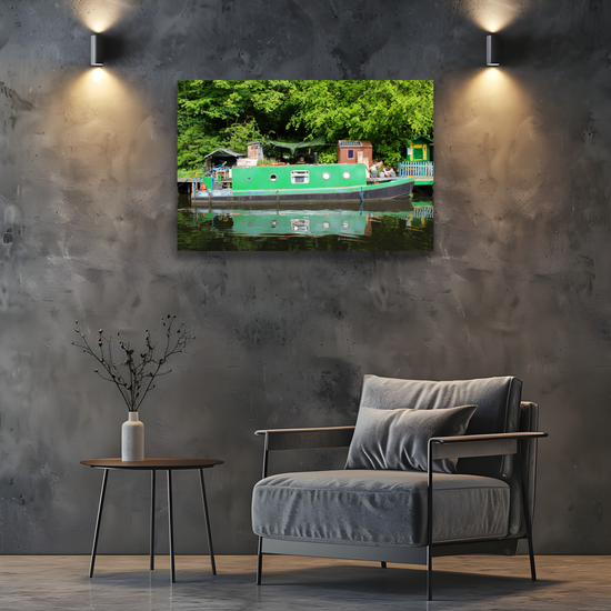 Giclée Mounted Wall Art Prints. Hebden Bridge. The Rochdale Canal. West Yorkshire. England.