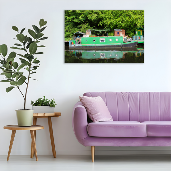 Giclée Mounted Wall Art Prints. Hebden Bridge. The Rochdale Canal. West Yorkshire. England.