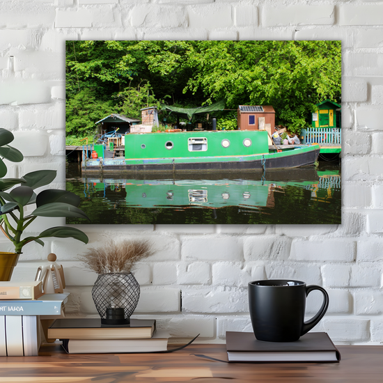 Giclée Mounted Wall Art Prints. Hebden Bridge. The Rochdale Canal. West Yorkshire. England.