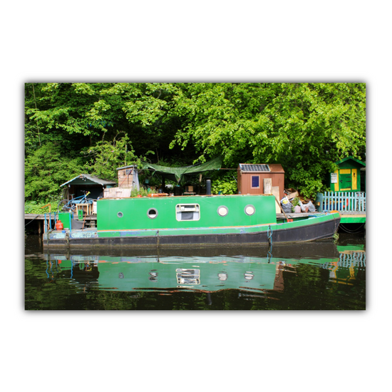 Giclée Mounted Wall Art Prints. Hebden Bridge. The Rochdale Canal. West Yorkshire. England.