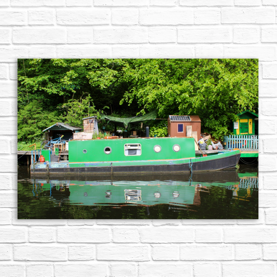 Giclée Mounted Wall Art Prints. Hebden Bridge. The Rochdale Canal. West Yorkshire. England.
