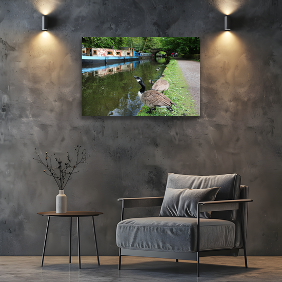 Giclée Mounted Wall Art Prints. Hebden Bridge. The Rochdale Canal. West Yorkshire. England.