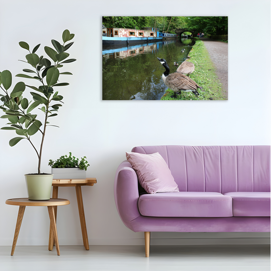 Giclée Mounted Wall Art Prints. Hebden Bridge. The Rochdale Canal. West Yorkshire. England.
