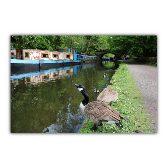 Giclée Mounted Wall Art Prints. Hebden Bridge. The Rochdale Canal. West Yorkshire. England.