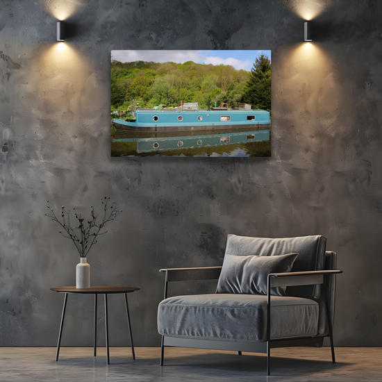 Giclée Mounted Wall Art Prints. Hebden Bridge. The Rochdale Canal. West Yorkshire. England.