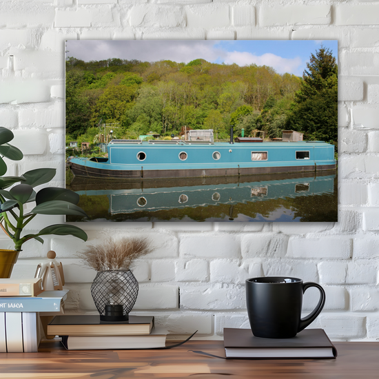 Giclée Mounted Wall Art Prints. Hebden Bridge. The Rochdale Canal. West Yorkshire. England.