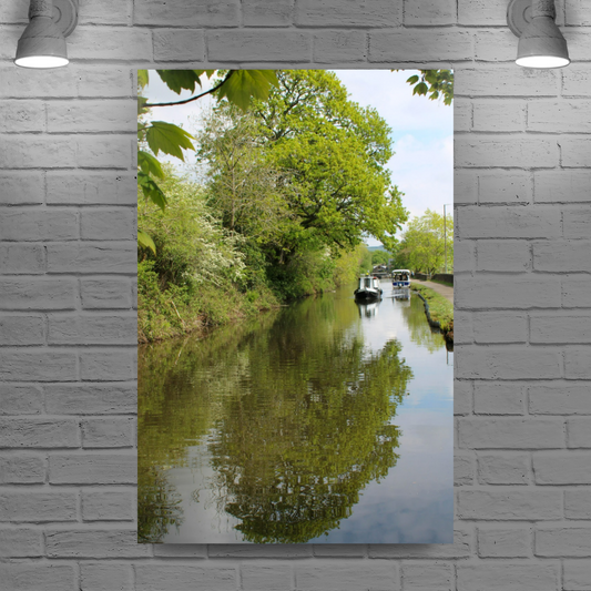 Giclée Mounted Wall Art Prints. Hebden Bridge. The Rochdale Canal. West Yorkshire. England.
