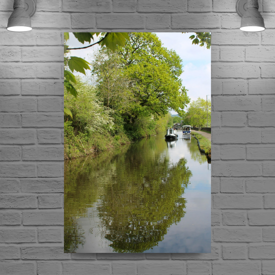 Giclée Mounted Wall Art Prints. Hebden Bridge. The Rochdale Canal. West Yorkshire. England.