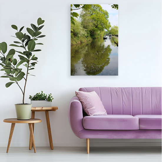 Giclée Mounted Wall Art Prints. Hebden Bridge. The Rochdale Canal. West Yorkshire. England.