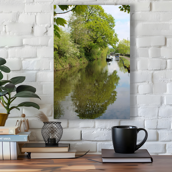 Giclée Mounted Wall Art Prints. Hebden Bridge. The Rochdale Canal. West Yorkshire. England.