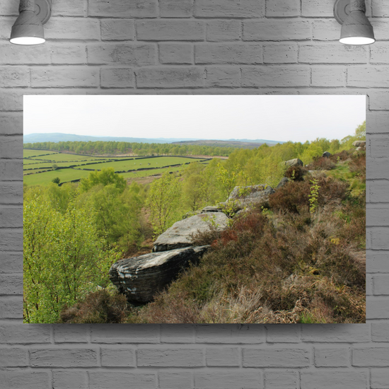 Giclée Mounted Wall Art Prints. Birchen Edge. Peak District National Park. England.