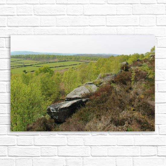 Giclée Mounted Wall Art Prints. Birchen Edge. Peak District National Park. England.