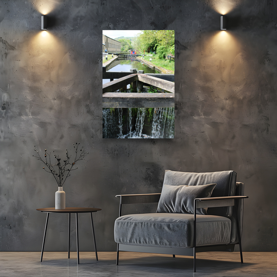 Giclée Mounted Wall Art Prints. Hebden Bridge. The Rochdale Canal. West Yorkshire. England.