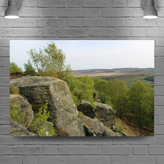 Giclée Mounted Wall Art Prints. Birchen Edge. Peak District National Park. England.