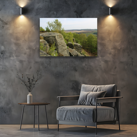 Giclée Mounted Wall Art Prints. Birchen Edge. Peak District National Park. England.