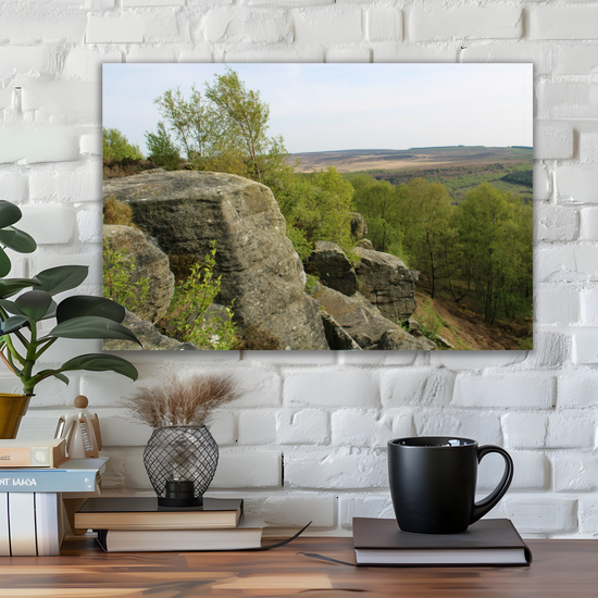 Giclée Mounted Wall Art Prints. Birchen Edge. Peak District National Park. England.