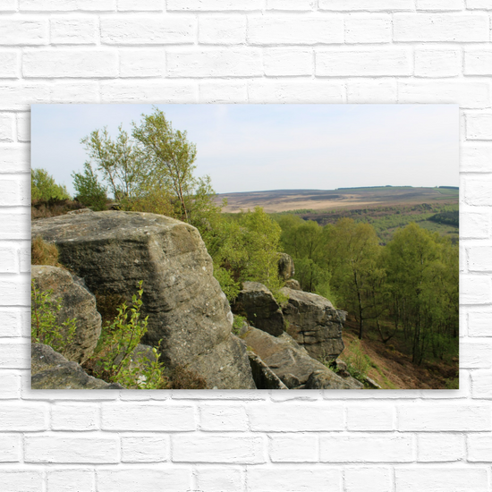 Giclée Mounted Wall Art Prints. Birchen Edge. Peak District National Park. England.