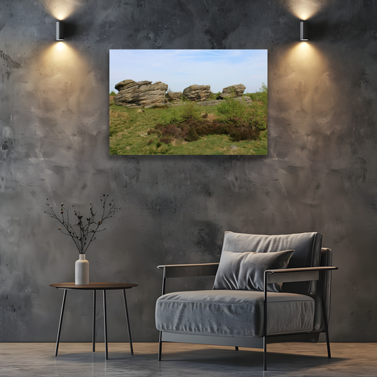 Giclée Mounted Wall Art Prints. The Three Ships. Birchen Edge. Peak District National Park. England.