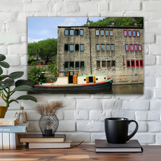 Giclée Mounted Wall Art Prints. Hebden Bridge. The Rochdale Canal. West Yorkshire. England.