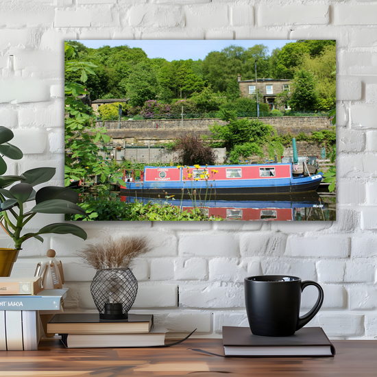 Giclée Mounted Wall Art Prints. Hebden Bridge. The Rochdale Canal. West Yorkshire. England.