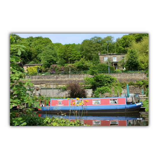 Giclée Mounted Wall Art Prints. Hebden Bridge. The Rochdale Canal. West Yorkshire. England.