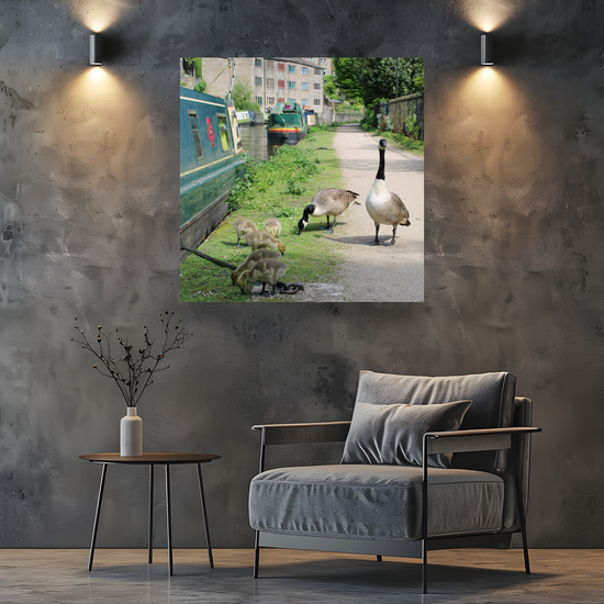 Giclee Mounted Wall Art Prints. Hebden Bridge. The Rochdale Canal. West Yorkshire. England.