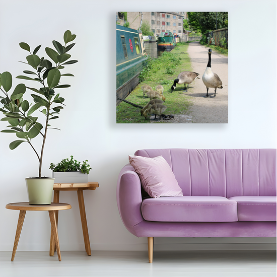 Giclee Mounted Wall Art Prints. Hebden Bridge. The Rochdale Canal. West Yorkshire. England.