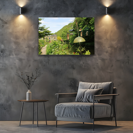 Giclée Mounted Wall Art Prints. Eastwood. The Rochdale Canal. West Yorkshire. England.