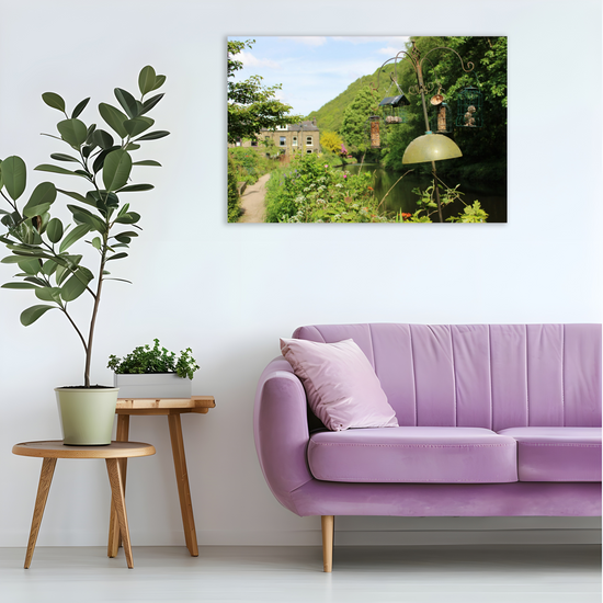 Giclée Mounted Wall Art Prints. Eastwood. The Rochdale Canal. West Yorkshire. England.